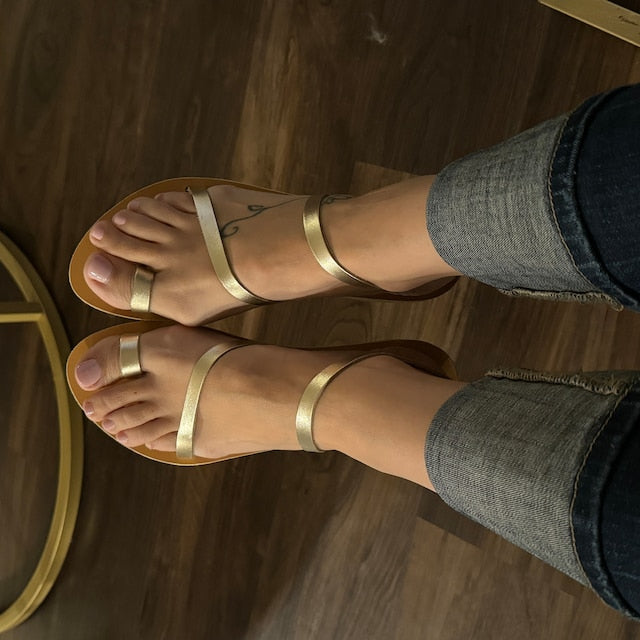 Greek leather sandals