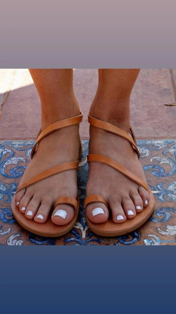 Greek leather sandals